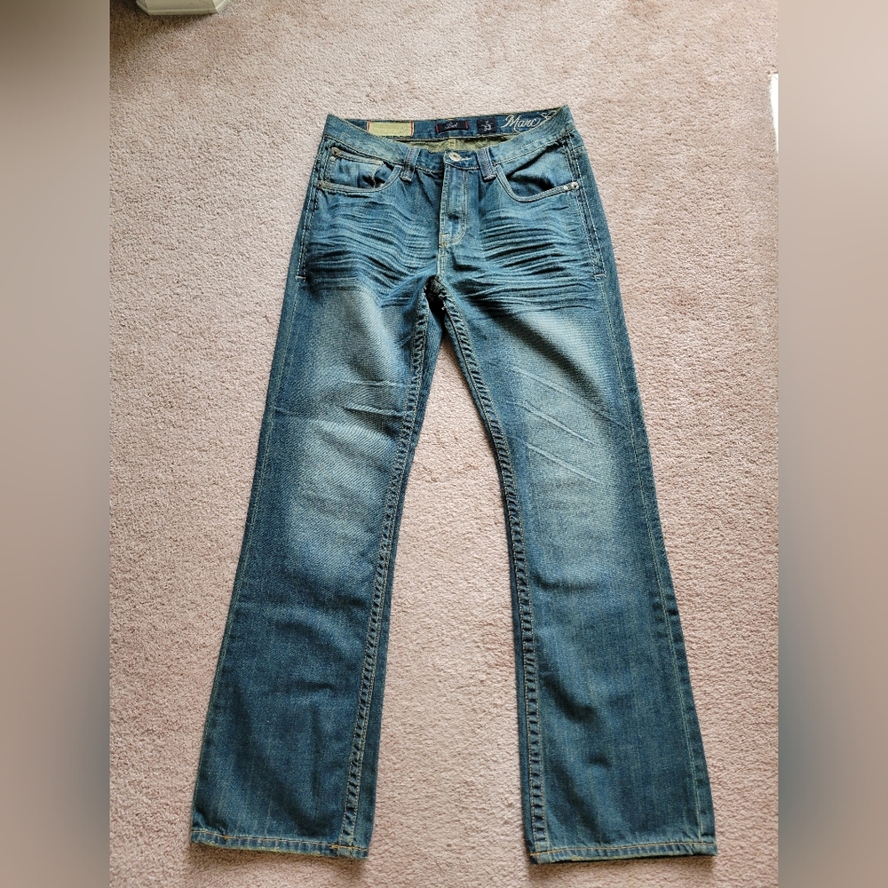 Marc Ecko Men's Boot Fit Jeans size 32 x 32 Bootcut Authentic Hand Finishing